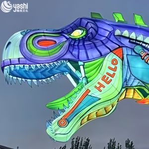Vivid Dinosaur Model Lantern - LED Outdoor Lighting Fixture