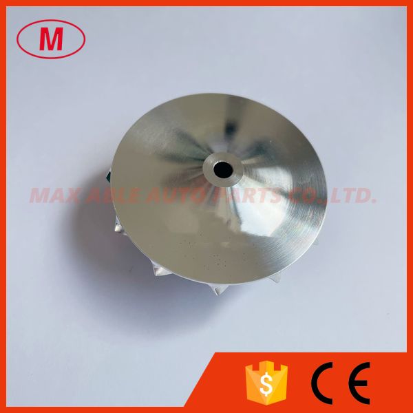 GT1249 34.66/49.00mm 6+6 blades high performance bore 4.08mm turbocharger milling/aluminum 2618/billet compressor wheel