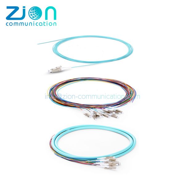Aqua Multimode Fiber Optic Pigtail Connector OM4 50/125 1m 2m 3m