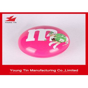Bean Shaped Candy Packaging Promotional Tins , Custom Printing Metal Tin
