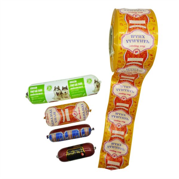 Food Grade OEM Printed Plastic Sausage Casings Colored For Sausages