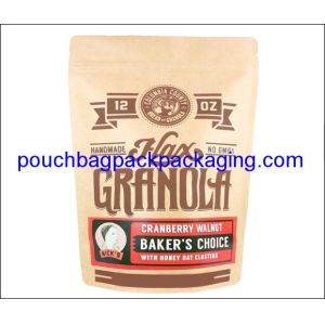 Aluminium foil pouch, stand up pack pouch for snack, foil zipper doypack for