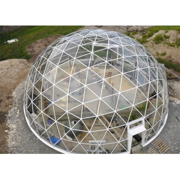 Waterproof Steel Geodesic Dome Shelter 30M Diameter Garden Gather