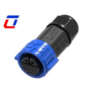 40A 2 Pin High Current Power Connector 20 Pin Waterproof Data Connector IP67