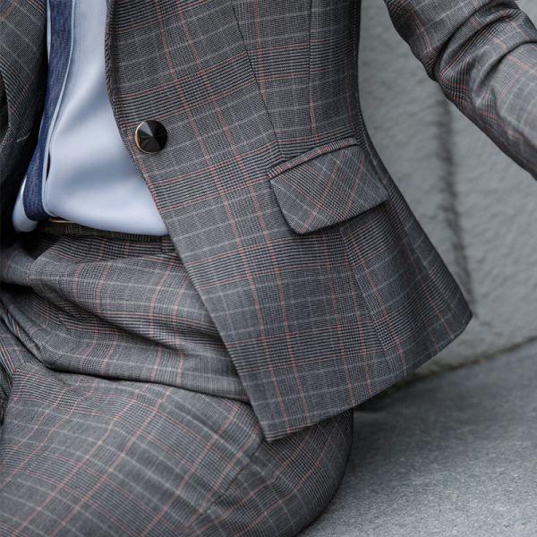 Fashion Slim Striped Suit for Women Autumn Office Lady Business Blazer Coat Plus Size Jacket