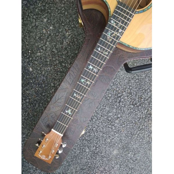 Factory AAAA 14 frets Auditorium folk Guitars Orchestra all solid imported apple wood acoustic electric guitar