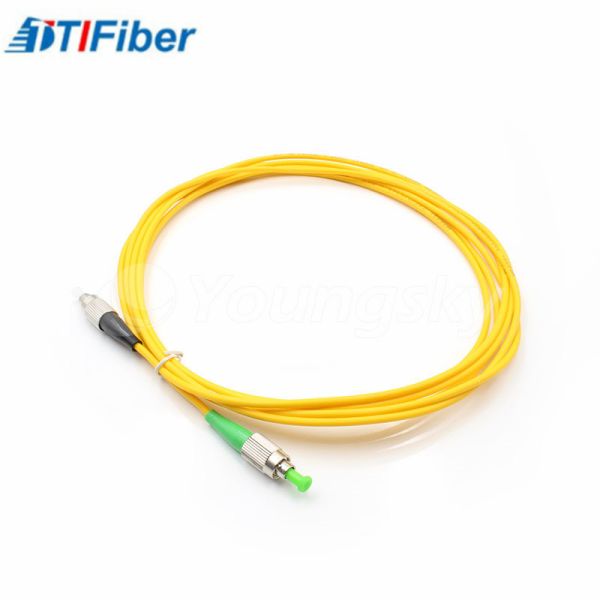 PVC Jacket Fibre Optic Patch Leads Duplex 9/125um MM FC - FC APC 10N Tensile Strength