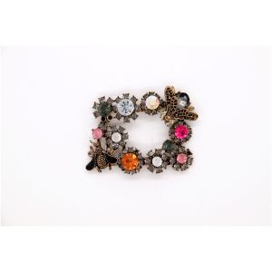 Custom Colorful Shoe Ornaments Clips For Woman Black / Nickel / Gold Color