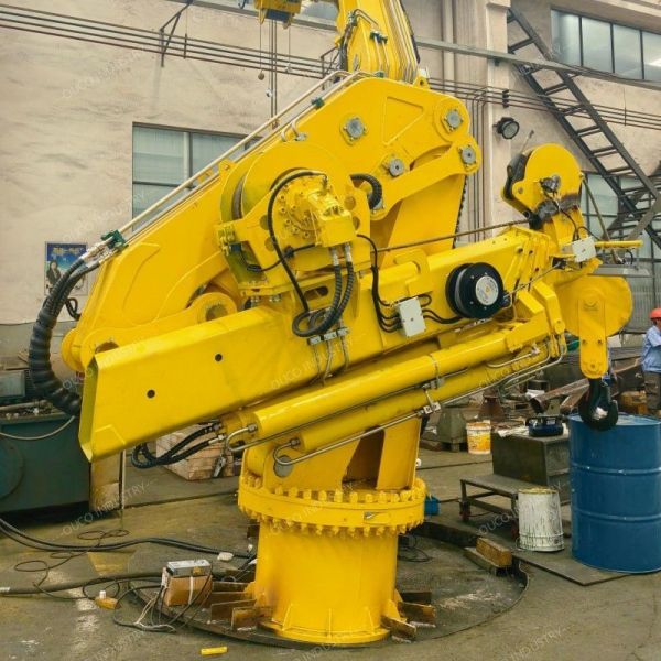 Buy 3.5T10M knuckle telescopic boom ship deck marine crane at wholesale prices