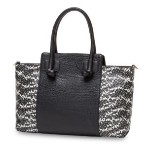 White Black Small Soft Ladies Womens Leather Laptop Messenger Bag