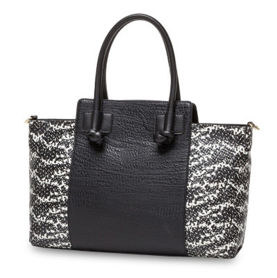 Buy White Black Small Soft Ladies Womens Leather Laptop Messenger Bag at wholesale prices