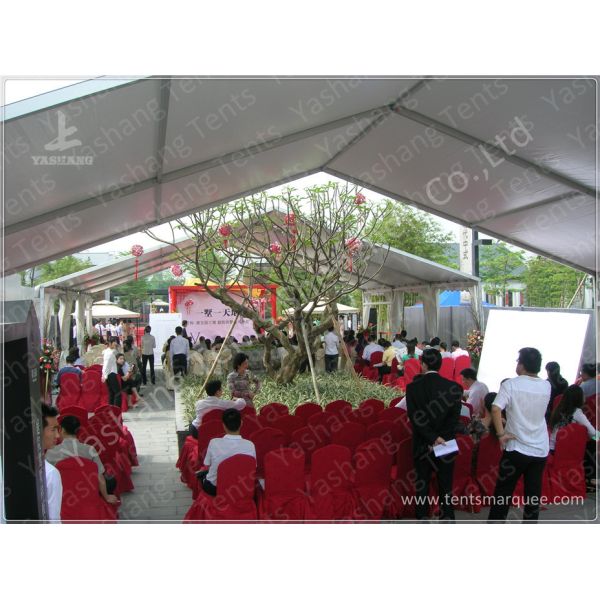 10X15 M White UV Protective Clear Span Fabric Buildings , Clear Span Marquee Hire