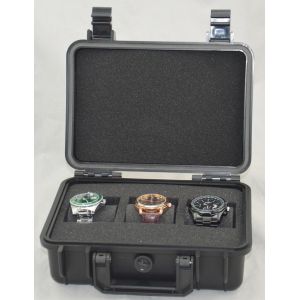 Black Plastic Waterproof Watch Box ABS PP Alloy IP67