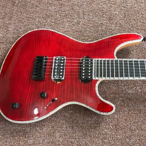 Quality Mayones guitar mayones regius red 7 string electric guitar neck through guitar custom shop seymour duncan p for sale