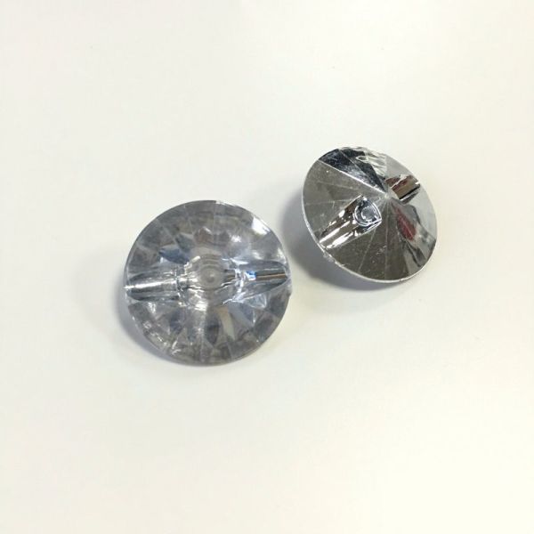 wholesale 40L 44L crystal rhinestone 25MM acrylic diamond button with metal back