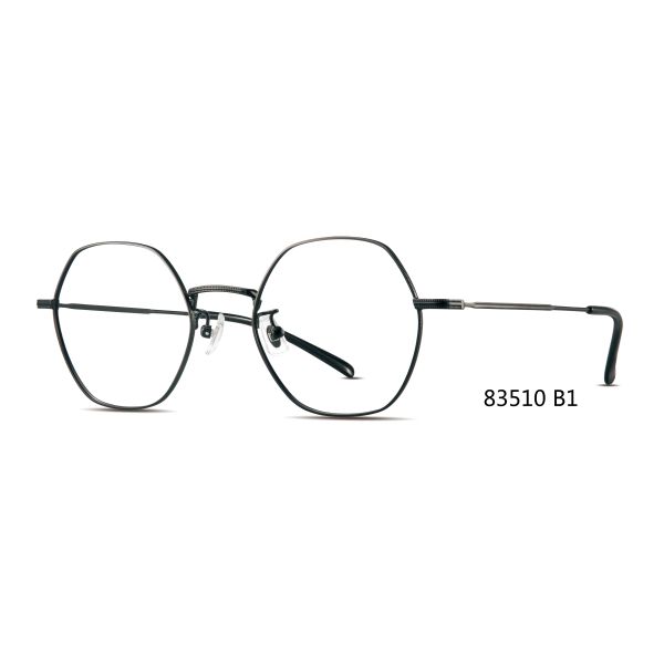 PARIM Hexagonal Polygon Fashionable Alloy Metal Optical Glasses Frame Eyegalsses