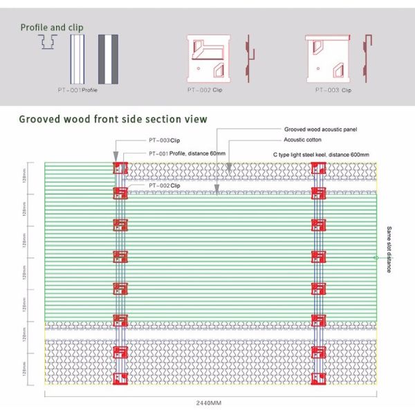 Environmental Fireproof Home Theater Acoustic Panels Sound Proof
