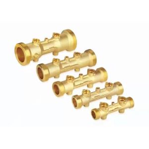 DN15 Brass Water Meter Body 110mm Length Ultrasonic Transducer Holder