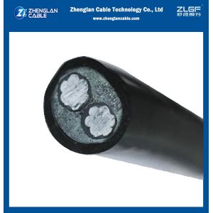 PVC Sheathed Aluminum Power Cable Unarmored 2Cx25mm2 XLPE Insulated
