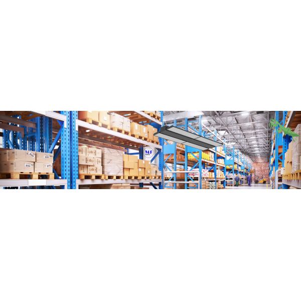 Industrial Lighting Fixture Linear Highbay Lamp LED High Bay Light 100-400W Smart Dimming 0-10V Motion Sensor Warehouse