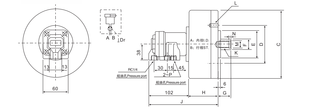 S SERIES ROTARY HYDRAULIC CYLINDER