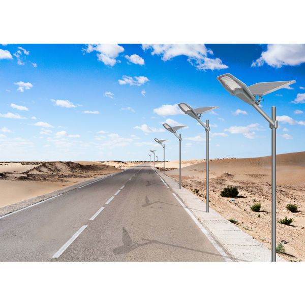 LED Solar Street Light With Pole Interstellar Warrior Lamps High Lumen