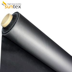 Black Neoprene Coated Glass Cloth For Flexible Connector