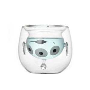 China Robot Shaped High Borosilicate Glass Cups 100ml on sale