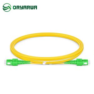 SC APC To SC APC Duplex Single Mode Patch Cord LSZH PVC