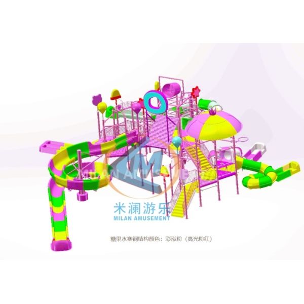 Buy 35x20m Fiberglass Water Playground Professional For Amusement Park at wholesale prices