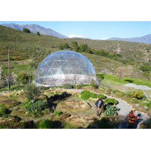 Weather Proof Frame Luxury Geodesic Dome Tent For 60 People