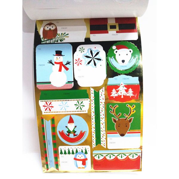 Buy Glossy Silver Gold Sticker Printing Hot Stamping Offset Printing Gluing at wholesale prices