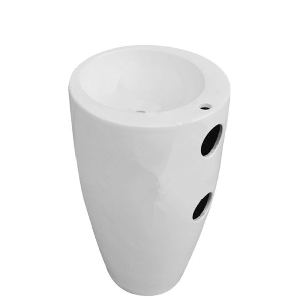 Fixing to Wall with Back Bathroom Sanitary Ware Ceramic Standing Pedestal Sinks Wash Basin