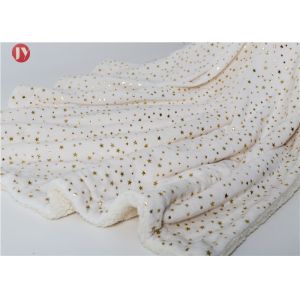 Silver Plating Flannel Polyester Fleece Blanket Reversible Plush Throw Fluffy