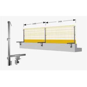 Powder Coated Fall Prevention Edge Protection Barriers Fence Security Q235