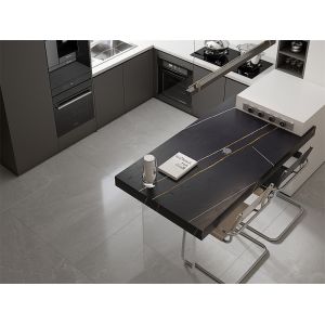 Black Matte Sintered Stone Slabs 1420x2700mm for Bathroom Walls