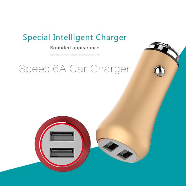 6A Dual USB CAR CHARGER QC3.0 Universal Compatible HOCO 36W Dual USB Car Fast Charger QC3.0 Quick Charge 3.0 USB