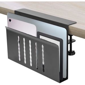 Desk Storage Under Steel Hanging Organizer No Drill Cable Management Tray Laptop Holder