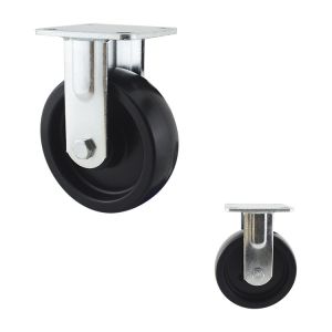 Rigid Wheel Fixed Plate Heavy Duty Casters 6" Diameter 880lbs Capacity