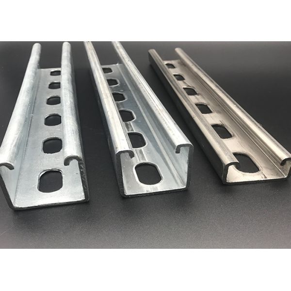 Buy Galvanized Metal 1-5/8 Slotted Plain Unistrut Channel Rail at wholesale prices
