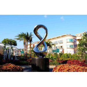 Stainless Steel Contemporary Abstract Sculpture Polished Mirror Finishing