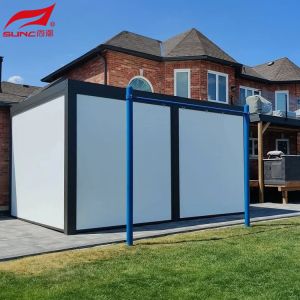 Smart Remote Controlled Aluminum Garden Pergola Waterproof Windproof Gazebo