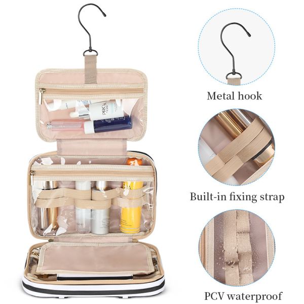 Beach Car Custom Toiletry Bag Beauty 600D Polyester 11X3X7.4 Inch