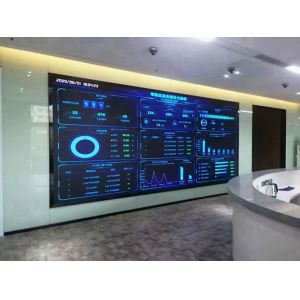 DVI VGA 3.5mm Bezel Lcd Wall Panel 55 Inch Tempratured Glass