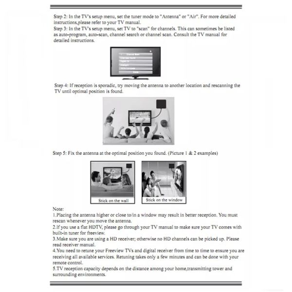 HDTV Antenna 2019 Newest 120 Miles Long Range Indoor ABS Digital HDTV Antenna with Amplifier Signal Booster