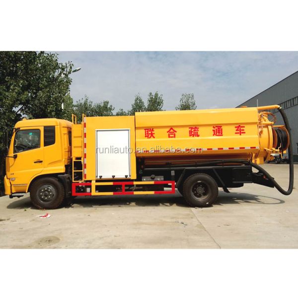 Dongfeng Auto Cleaning Sewage Suction Truck Sewer Cleaning Vehicles 4x2