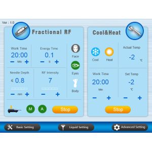 Touch Screen Microneedling Fractional RF Skin Rejuvenation 0.2MM Needle