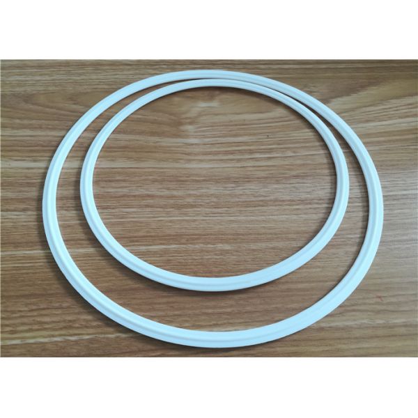 Pure PTFE Flat Washer Backup Ring / Mechanical White Seal Ring Pump Parts