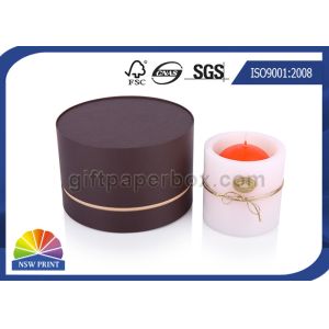 Candle 4C Printing Kraft Paper Round Cylinder Box Matte Laminate