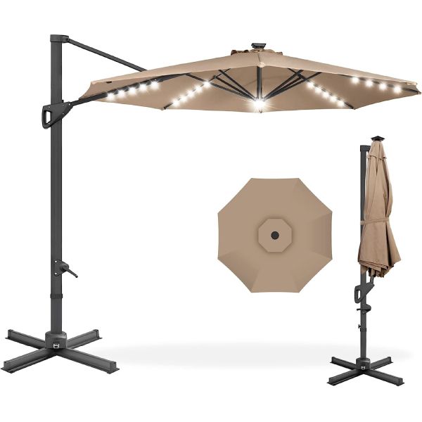 Canopy, Cantilever Umbrella Hanging Umbrellas, Fade Resistance & Water-repellent